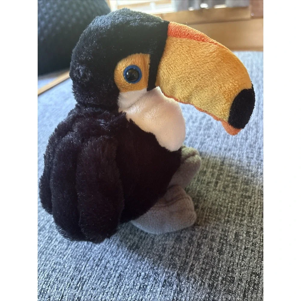 Ganz Webkinz Toucan Plush Stuffed Animal Tropical‎ Bird Black Orange 8.5 Inch
